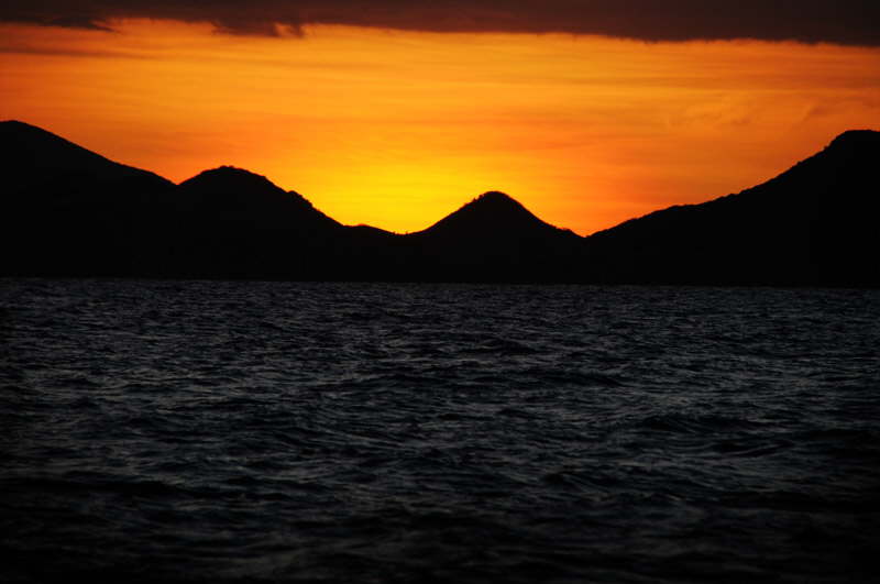 Solnedgang over Guadeloupe