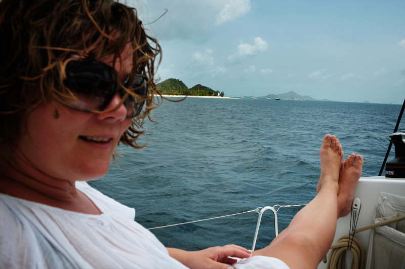 Sailing.